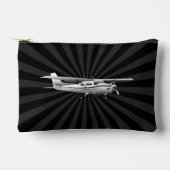 Vliegtuig Cessna Silhouette Flying Sunburst Decor Etui (Voorkant)