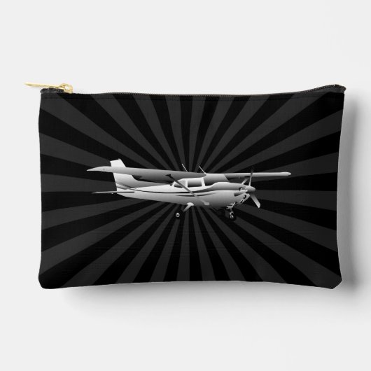 Vliegtuig Cessna Silhouette Flying Sunburst Decor Etui (Voorkant)