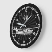 Vliegtuig Cessna Silhouette Sunburst Monogram op e Grote Klok (Hoek)