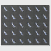 Vliegtuig Chrome als Cessna zwarte koolstofvezel Cadeaupapier (Vlak)