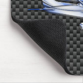 Vliegtuig Chrome als Cessna zwarte koolstofvezel Muismat (Hoek)