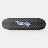 Vliegtuig Chrome als Cessna zwarte koolstofvezel Persoonlijk Skateboard (Horizontaal)