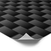 Vliegtuig Chrome als Cessna zwarte koolstofvezel Poster (Hoek)