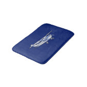 Vliegtuig Chrome Cessna Silhouette die op blauw vl Badmat (Gekanteld)