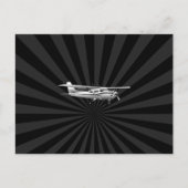 Vliegtuig Classic Cessna Silhouette Sunburst Briefkaart (Voorkant)