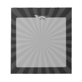 Vliegtuig Classic Cessna Silhouette Sunburst Notitieblok (Voorkant)
