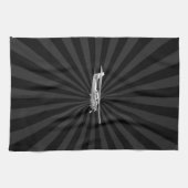 Vliegtuig Classic Cessna Silhouette Sunburst Theedoek (Horizontaal)