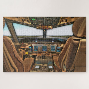 Vliegtuig cockpit legpuzzel