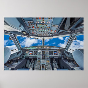 Vliegtuig Cockpit Poster