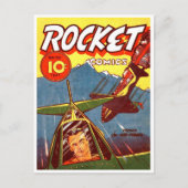  Vliegtuig Comic Briefkaart (Voorkant)