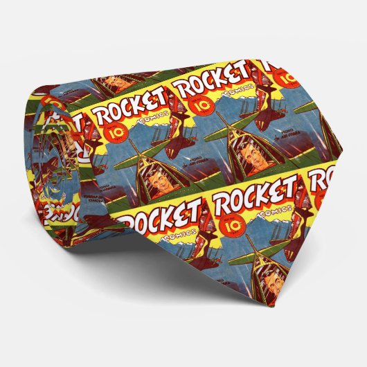  Vliegtuig Comic Stropdas (Opgerold)