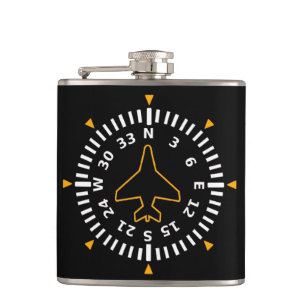 Vliegtuig Compass Flight Instrument Heupfles