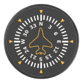 Vliegtuig Compass Flight Instrument Hockey Puck (Voorkant)