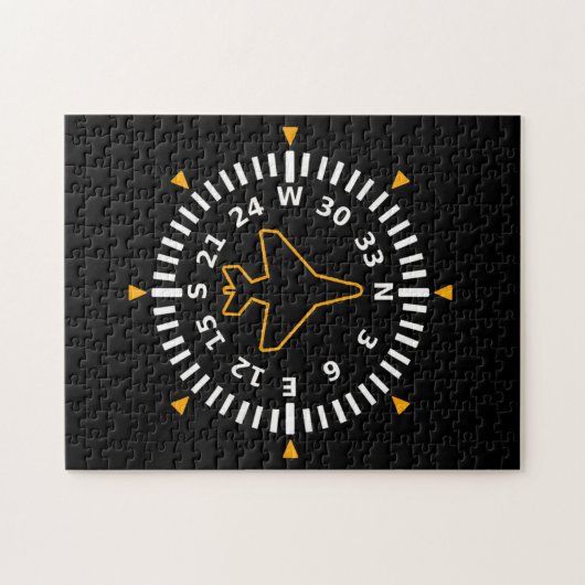 Vliegtuig Compass Flight Instrument Legpuzzel (Horizontaal)