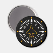 Vliegtuig Compass Flight Instrument Magneet (Voorkant / Achterkant)