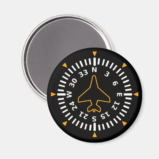 Vliegtuig Compass Flight Instrument Magneet (Voorkant / Achterkant)