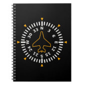 Vliegtuig Compass Flight Instrument Notitieboek (Voorkant)
