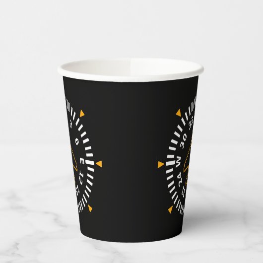 Vliegtuig Compass Flight Instrument Papieren Bekers (Links)