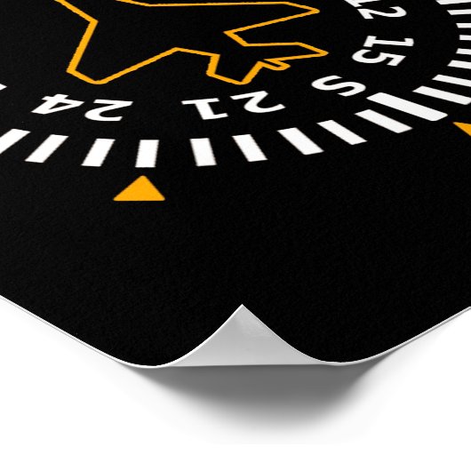 Vliegtuig Compass Flight Instrument Poster (Hoek)