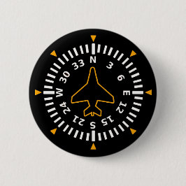 Vliegtuig Compass Flight Instrument Ronde Button 5,7 Cm