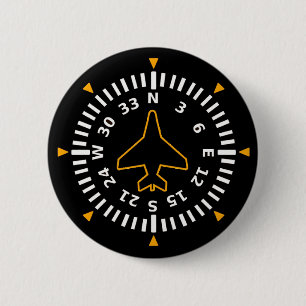 Vliegtuig Compass Flight Instrument Ronde Button 5,7 Cm