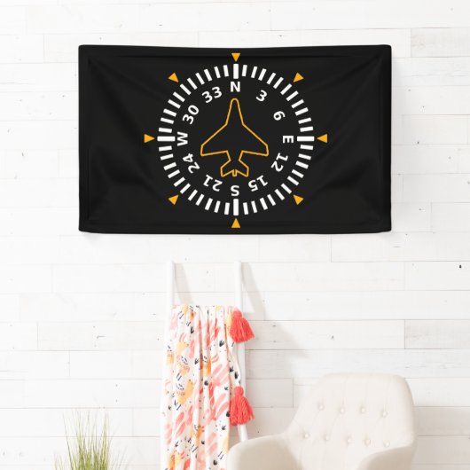 Vliegtuig Compass Flight Instrument Spandoek (Insitu)