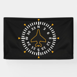 Vliegtuig Compass Flight Instrument Spandoek