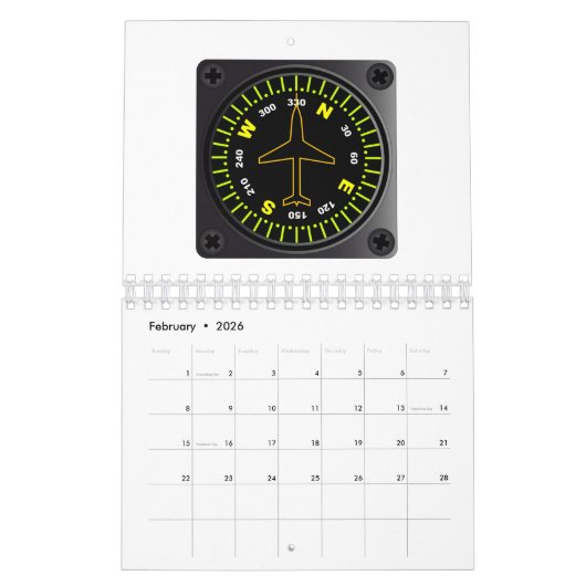 Vliegtuig Compass Kalender (Feb 2026)