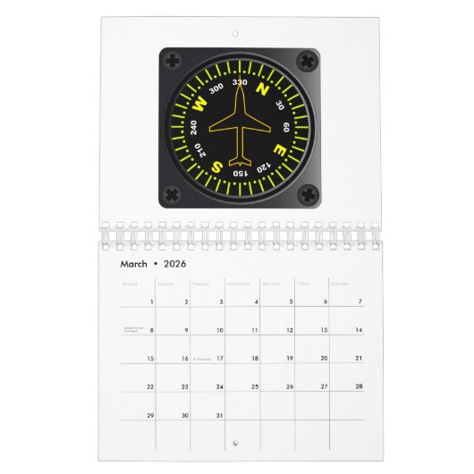 Vliegtuig Compass Kalender (Mar 2026)