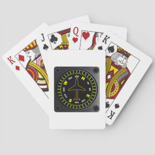 Vliegtuig Compass Pokerkaarten