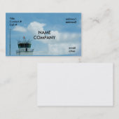 vliegtuig controletoren aan de blauwe hemel visitekaartje (Voorkant / Achterkant)