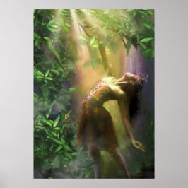 VLIEGTUIG DANCER IN HET LICHT VAN DE LIMOEN POSTER