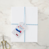 vliegtuig Dank je Birthday Party Cadeaulabel (Met Touw)