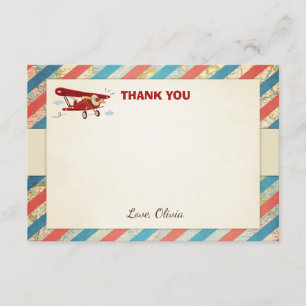 Vliegtuig Dank u kaart  vlakke douche