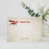 Vliegtuig Dank u kaart  vlakke douche (Staand voorkant)