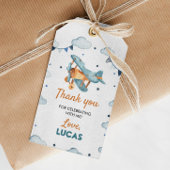Vliegtuig Dank u Label Cadeaulabel