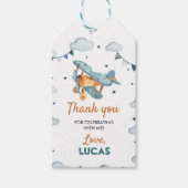 Vliegtuig Dank u Label Cadeaulabel (Voorkant)