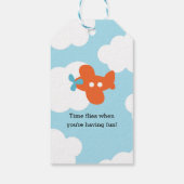 Vliegtuig Dank u Labels (reisverjaardagsgunst) Cadeaulabel (Achterkant)