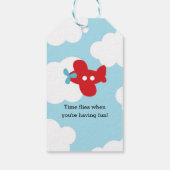 Vliegtuig Dank u Labels (Verjaardagsgunst) Cadeaulabel (Achterkant)