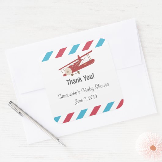  vliegtuig dank u Stickers (Envelop)