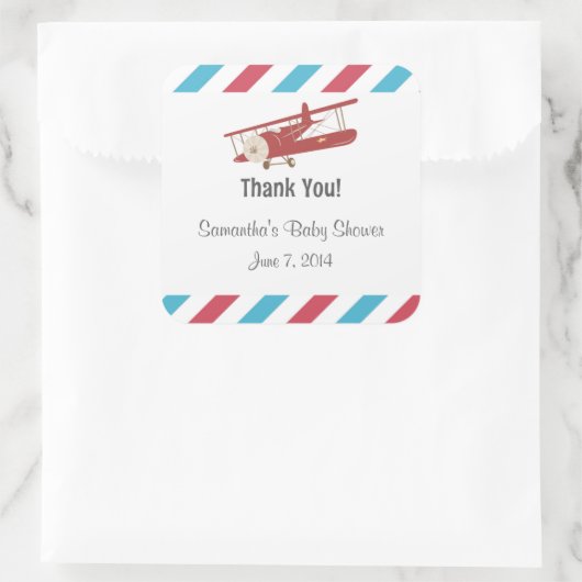  vliegtuig dank u Stickers (Tas)