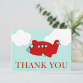 Vliegtuig Dank u wel! Bedankkaart (Staand voorkant)