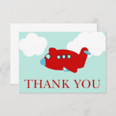 Vliegtuig Dank u wel! Bedankkaart (Voorkant / Achterkant)