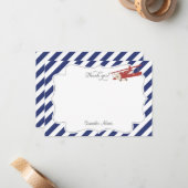 Vliegtuig Dank u wel! Notitiekaartje (Voorkant / Achterkant in situ)