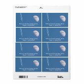 Vliegtuig dat de hemel oversteekt etiket (Full Sheet)