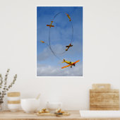Vliegtuig dat een Aerobatic Loop Poster doet (Keuken)