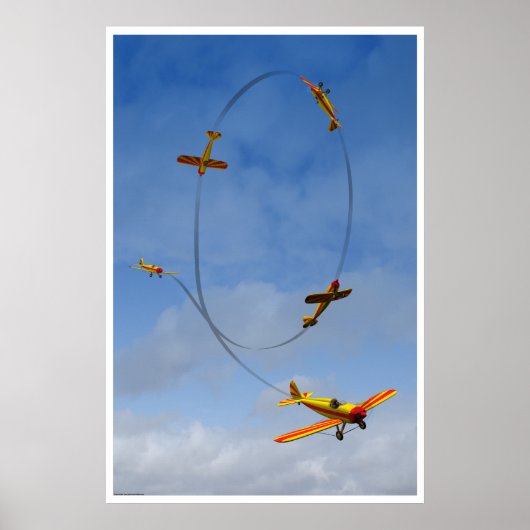 Vliegtuig dat een Aerobatic Loop Poster doet (Voorkant)