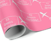 Vliegtuig dat Gepersonaliseerde Verjaardagsvlag op Cadeaupapier (Rol Hoek)