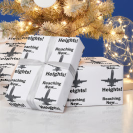 Vliegtuig dat nieuwe hoogten bereikt Inspirerende  Cadeaupapier