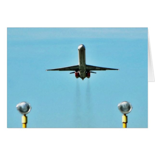 Vliegtuig dat op de luchthaven opstart (Voorkant Horizontaal)